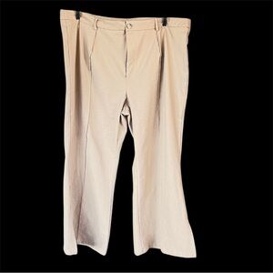 SHEIN Tan Wide Leg Pants with Relaxed Fit